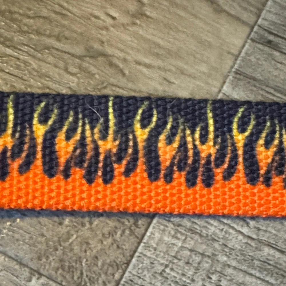 Brandy Melville - Flame Pattern Belt with Metal Buckle - Size OS